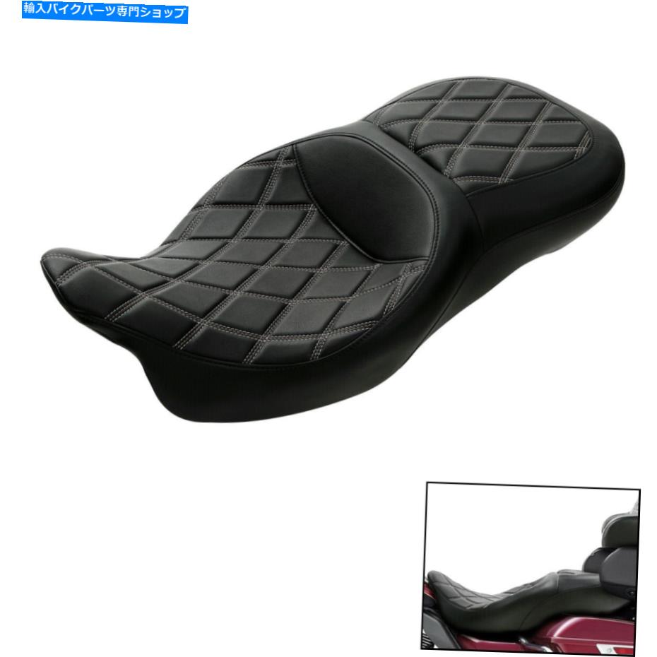 シート ドライバーライダーの助手席フィットハーレーツーリングロードストリートグライドFLHT 09-21 Driver Rider Passenger Seat Fit For Harley Touring Road Street Glide FLHT 09-21【並行輸入品】