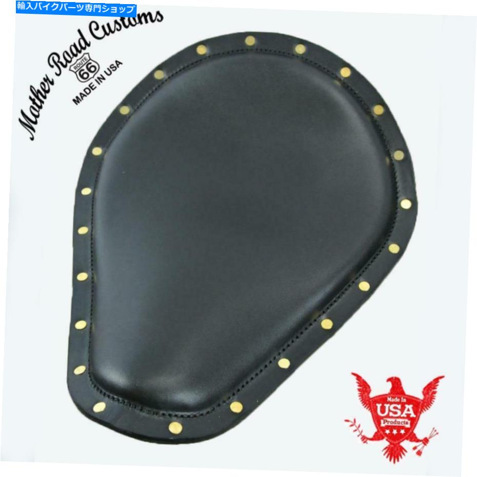 シート シートスプリングチョッパーハーレースポーツスター11x14 "滑らかな黒銅リベットレザー Seat Spring Chopper Harley Sportster 11x14" Smooth Black Brass Rivets Leather【並行輸入品】|Us Custom Parts Shop USDM