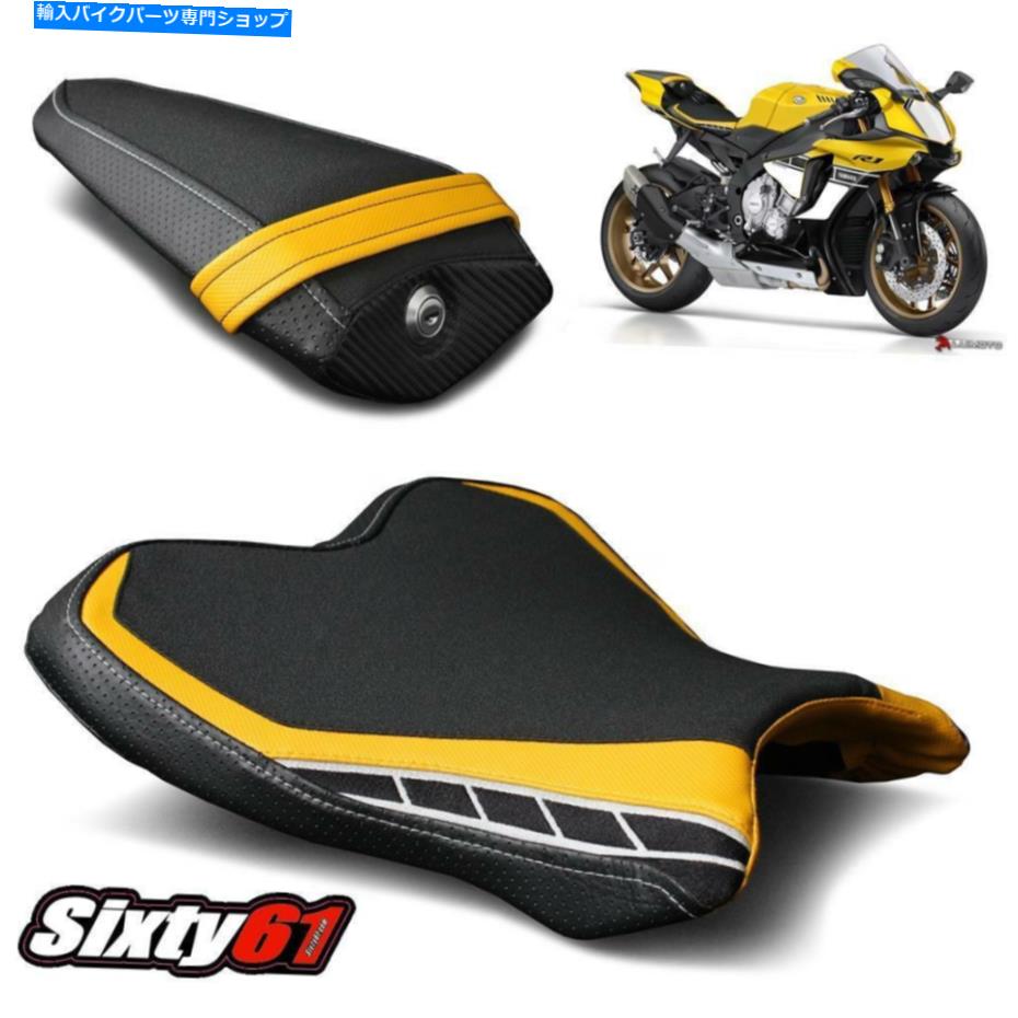 シート ヤマハR1シートカバー2015-2019 2020ブラックイエロールイモトフロントリアリーアニバーサリー Yamaha R1 Seat Covers 2015-2019 2020 Black Yellow Luimoto Front Rear Anniversary【並行輸入品】