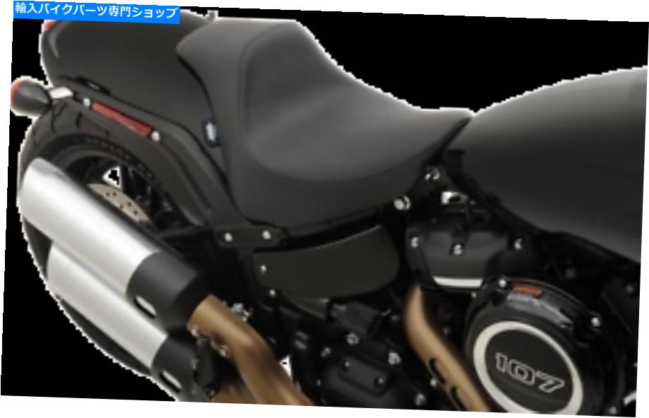 シート 18-19ハーレーFXFBのためのドラッグスペシャリブラックテキスタイルビニールEZマウントソロシート Drag Specialties Black Textile Vinyl EZ Mount Solo Seat for 18-19 Harley FXFB【並行輸入品】|Us Custom Parts Shop USDM