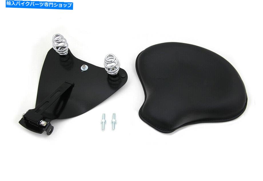 シート Mount Kit Fits Harley-Davidsonを搭載したブラックレザーソロシート Black Leather Solo Seat with Mount Kit fits Harley-Davidson【並行輸入品】