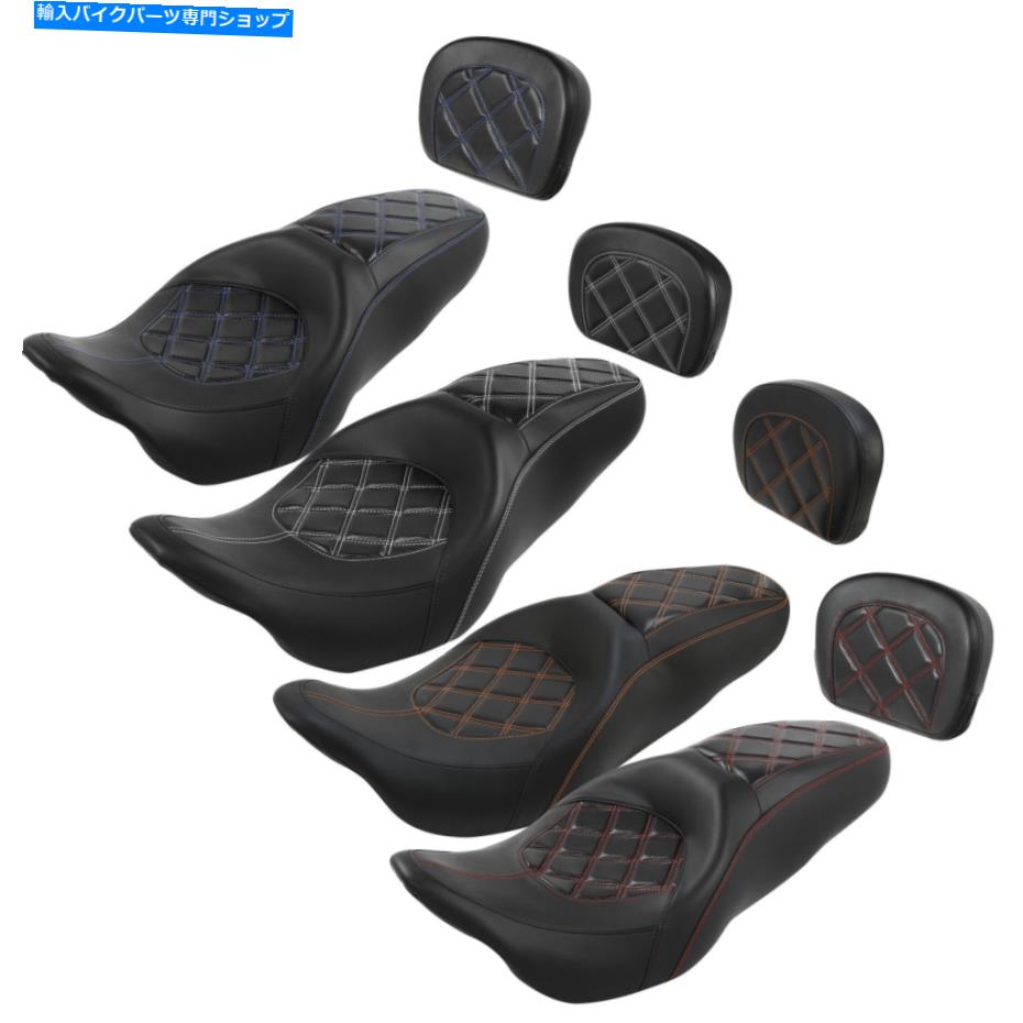 シート ハーレーツーリングCVO道グライド09-21のための後部パッドフィットの運転席旅客席 Driver Passenger Seat with Rear Pad Fit For Harley Touring CVO Road Glide 09-21【並行輸入品】|Us Custom Parts Shop USDM