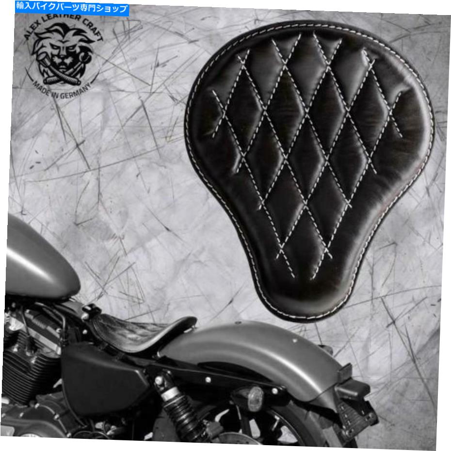 シート フレームハーリースポーツスター04-20 Black＆White V3のボベルのチョッパーサドルソロの座席 Bobber Chopper Saddle solo seat on frame Harley Sportster 04-20 black & white V3【並行輸入品】｜Us Custom Parts Shop USDM