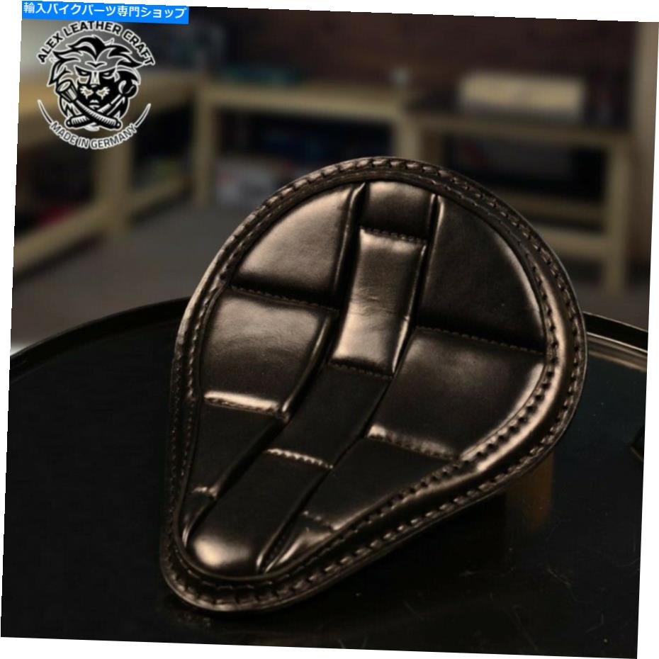 シート ボベルチョッパーカスタムレザー手作りソロ席「カメブラック」サイズXS / 1 Bobber Chopper Custom leather handmade Solo Seat "turtle black" size XS/1【並行輸入品】|Us Custom Parts Shop USDM