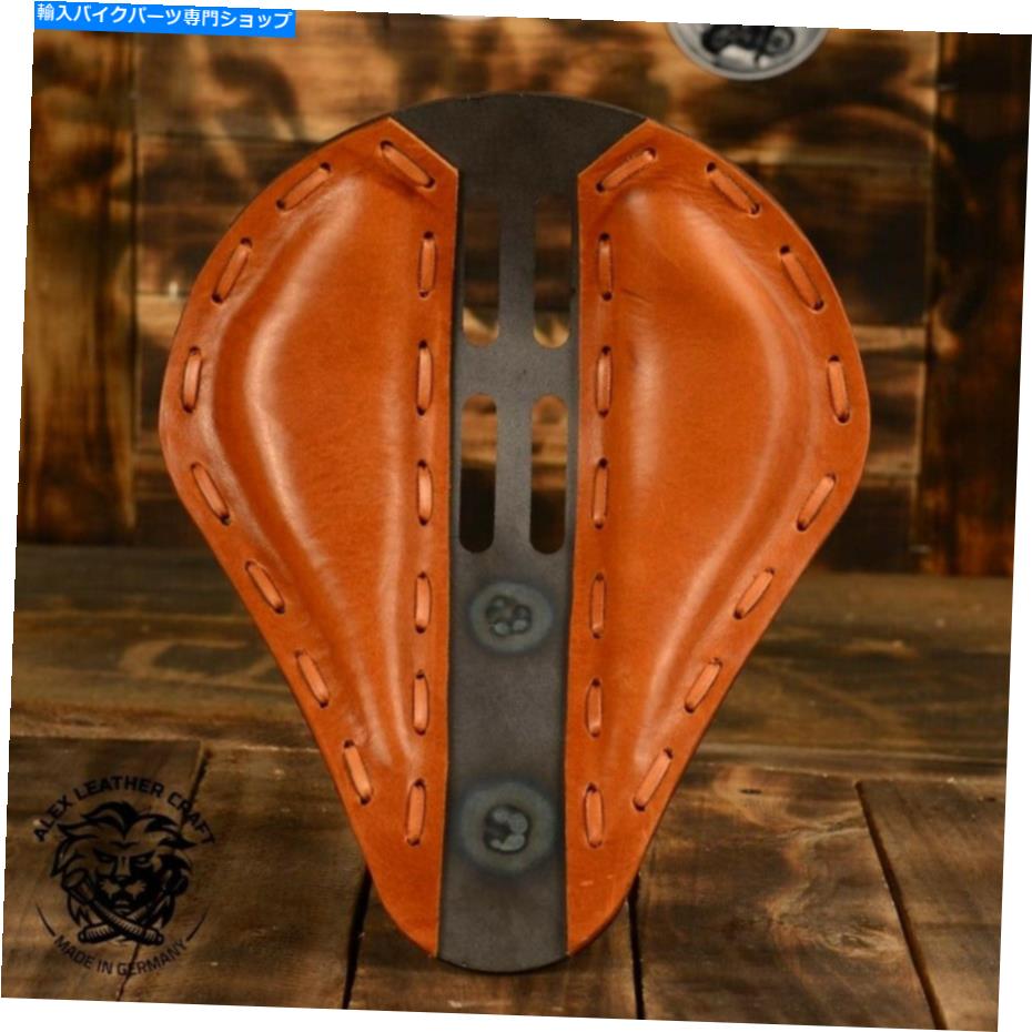 シート ボバーチョッパーカスタムレザーソロサート「4Fourth Buffalo Cognac」 Bobber Chopper Custom leather solo seat "4fourth buffalo cognac"【並行輸入品】｜Us Custom Parts Shop USDM