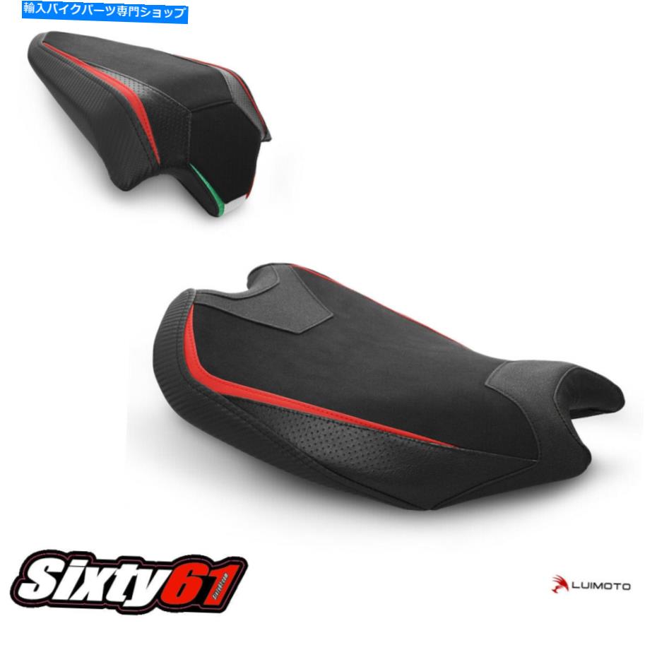 シート DUCATI V2シートカバー2020 2021 LuimotoフロントリアブラックレッドスエードTECグリップ Ducati V2 Seat Covers 2020 2021 Luimoto Front Rear Black Red Suede Tec-Grip【並行輸入品】|Us Custom Parts Shop USDM