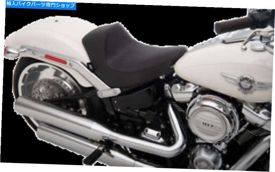 シート 18-20のためのドラッグスペシャリ州のビニールブラックEZマウントソロシート Drag Specialties Vinyl Black EZ Mount Solo Seat for 18-20 for Harley Softail【並行輸入品】