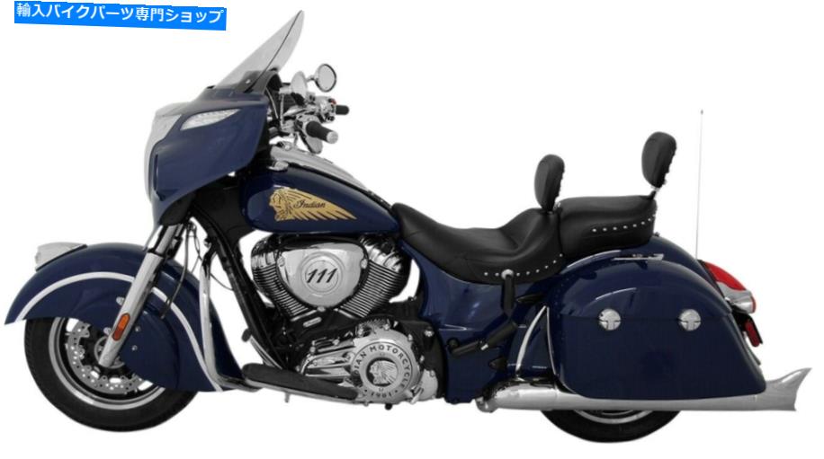 シート インドチーフテイン14-15ワイドツアー旅客シートW / BR REC。 MustangによるCHRスタッド Indian Chieftain 14-15 Wide Tour Passenger Seat w/BR Rec. w/Chr Studs by Mustang【並行輸入品】｜Us Custom Parts Shop USDM