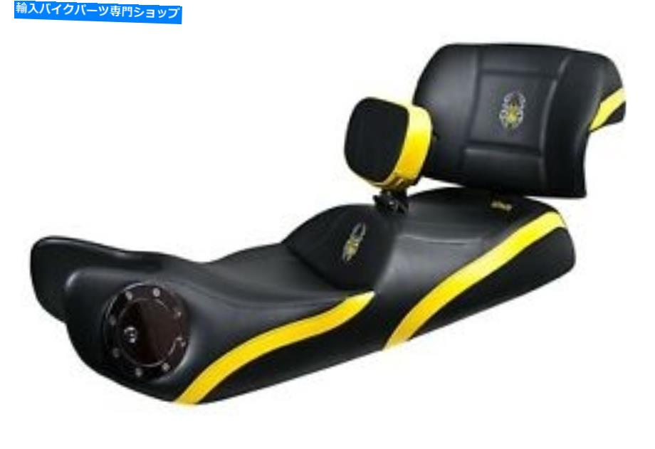 シート 究極のミッドライダーシート - ロゴとサイドイエローのインレイ - 燃料ドア - 2010 - 2019 Ultimate Midrider Seat - Side Yellow Inlays with Logos - Fuel Door - 2010 - 2019【並行輸入品】
