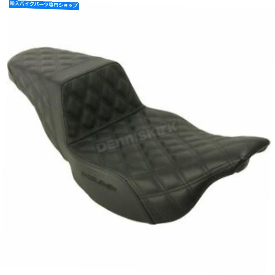 シート サドルメン黒格子ステッチステップアップシート - 808-07B-175E Saddlemen Black Lattice Stitched Step Up Seat - 808-07B-175E【並行輸入品】