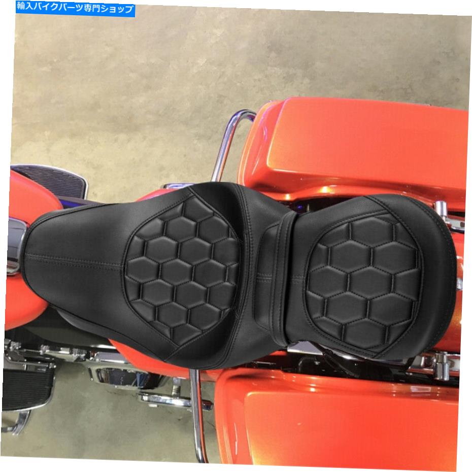 シート ブラックドライバー＆助手席フィットハーレーツーリングストリートグライドFLHX 09-21 18 Black Driver & Passenger Seat Fit For Harley Touring Street Glide FLHX 09-21 18【並行輸入品】