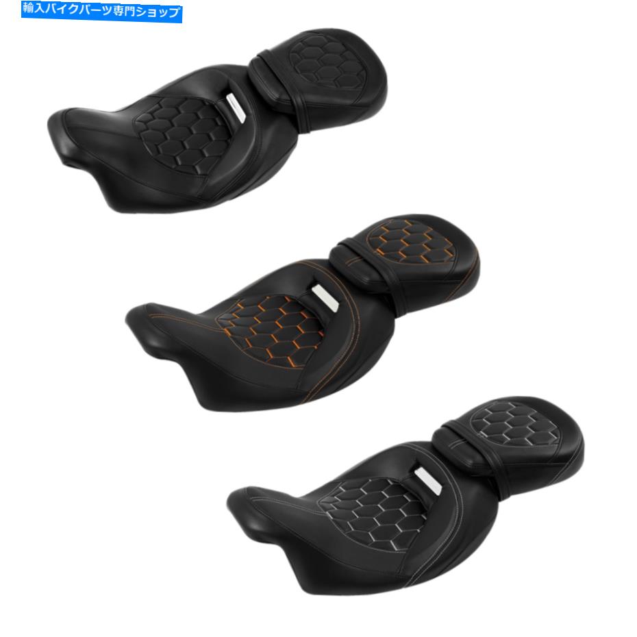 シート ハーレーストリートエレクトロロードグライドFLTR FLTCU 09-21 16 Driver Passenger Seat For Harley Street Electra Road Glide FLTR FLHTCU 09-21 16【並行輸入品】