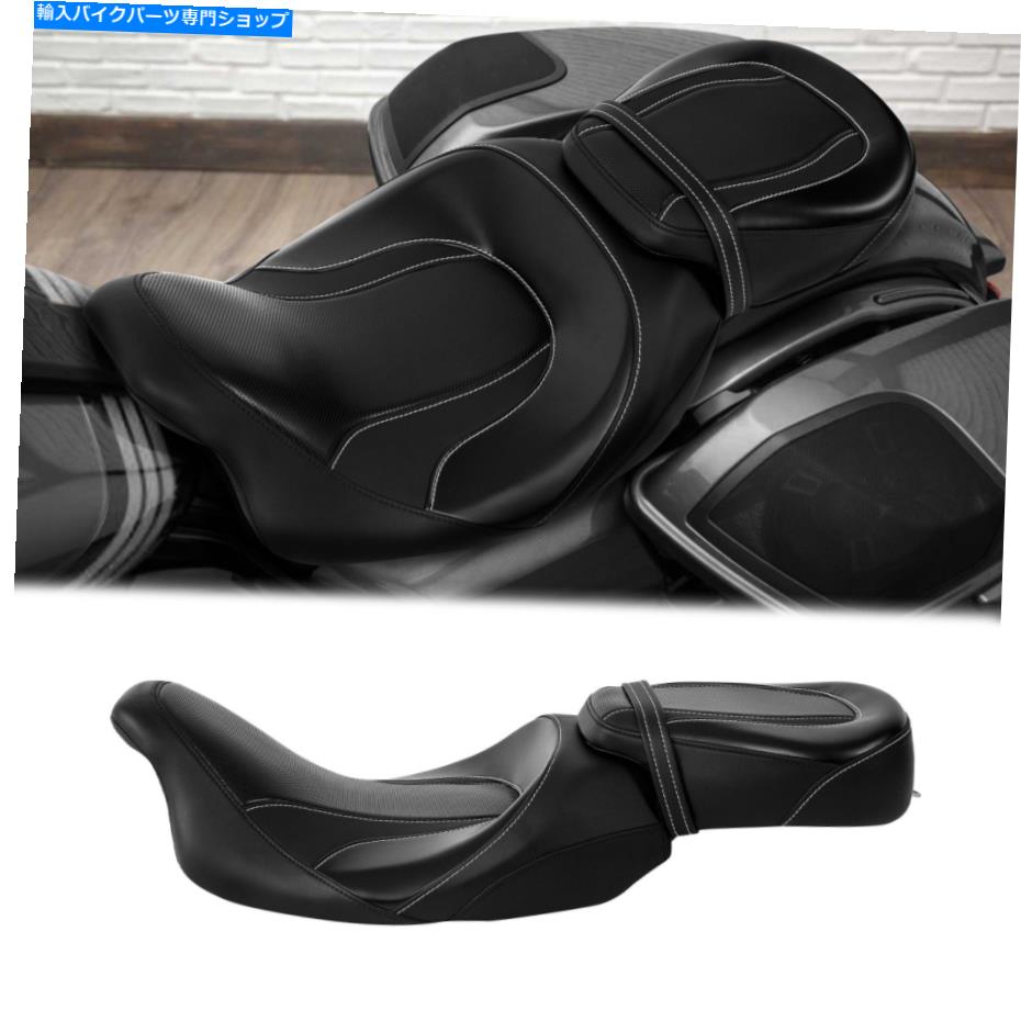 シート 運転席旅客座席フィットハーレーツーリングロードエレクトラグライド2009-2021ブラック Driver Passenger Seat Fit For Harley Touring Road Electra Glide 2009-2021 Black【並行輸入品】