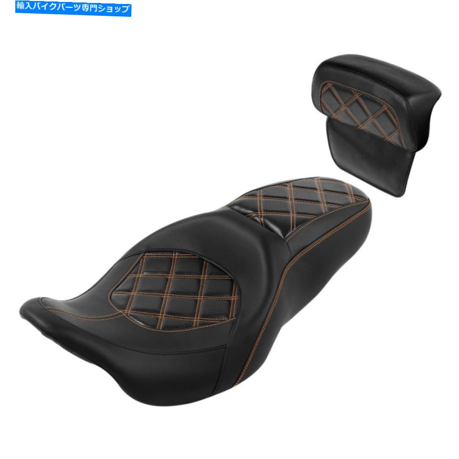 シート 運転席旅客座席パッドフィットハーレーツーリングストリートグライドフリード14-21ブラック Driver Passenger Seat Pad Fit For Harley Touring Street Glide FLHX 14-21 Black【並行輸入品】