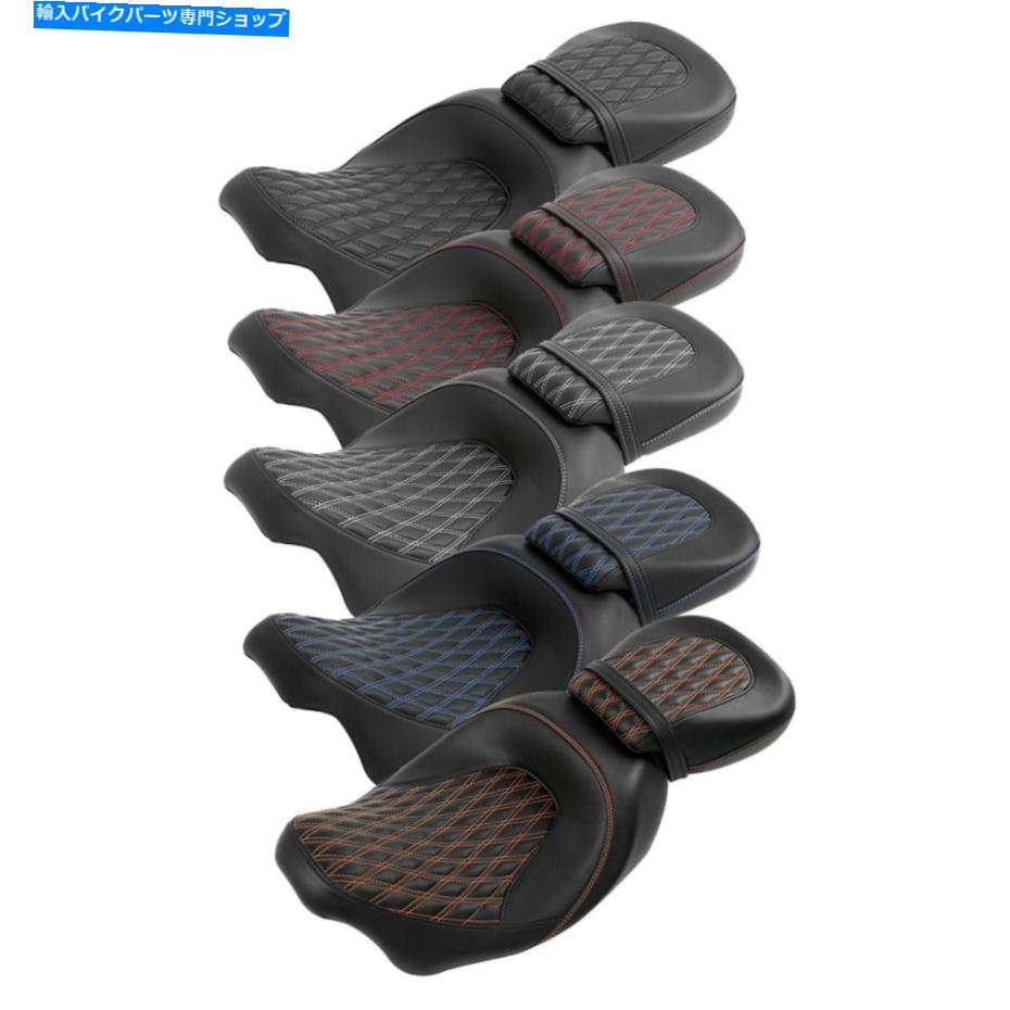 シート ハーレーツーリングロードキンググライド2009-2021のためのドライバー＆旅客シートフィット Driver & Passenger Seat Fit For Harley Touring Road King Glide 2009-2021【並行輸入品】 66,843円