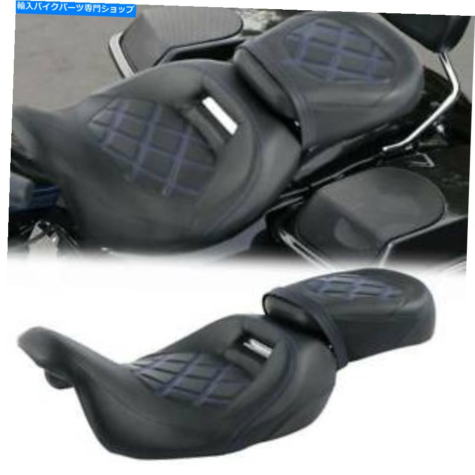 シート ハーレーロードキングストリートグライド09-21のための青いステッチドライバーの助手席座席フィット Blue Stitching Driver Passenger Seat Fit For Harley Road King Street Glide 09-21【並行輸入品】｜Us Custom Parts Shop USDM