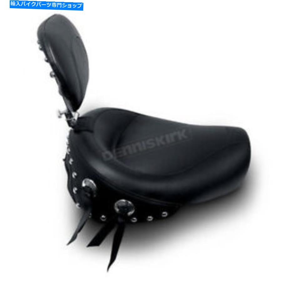 シート マスタングシートブラックスタッドドワイドツーリングソロシートW /ドライバの背もたれ - 79106 Mustang Seats Black Studded Wide Touring Solo Seat w/Drivers Backrest - 79106【並行輸入品】｜Us Custom Parts Shop USDM