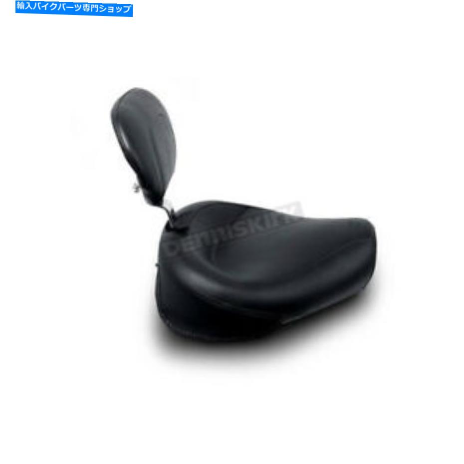 シート マスタングシートブラックワイドツーリングソロシートw /ドライバの背もたれ - 79126 Mustang Seats Black Wide Touring Solo Seat w/Drivers Backrest - 79126【並行輸入品】