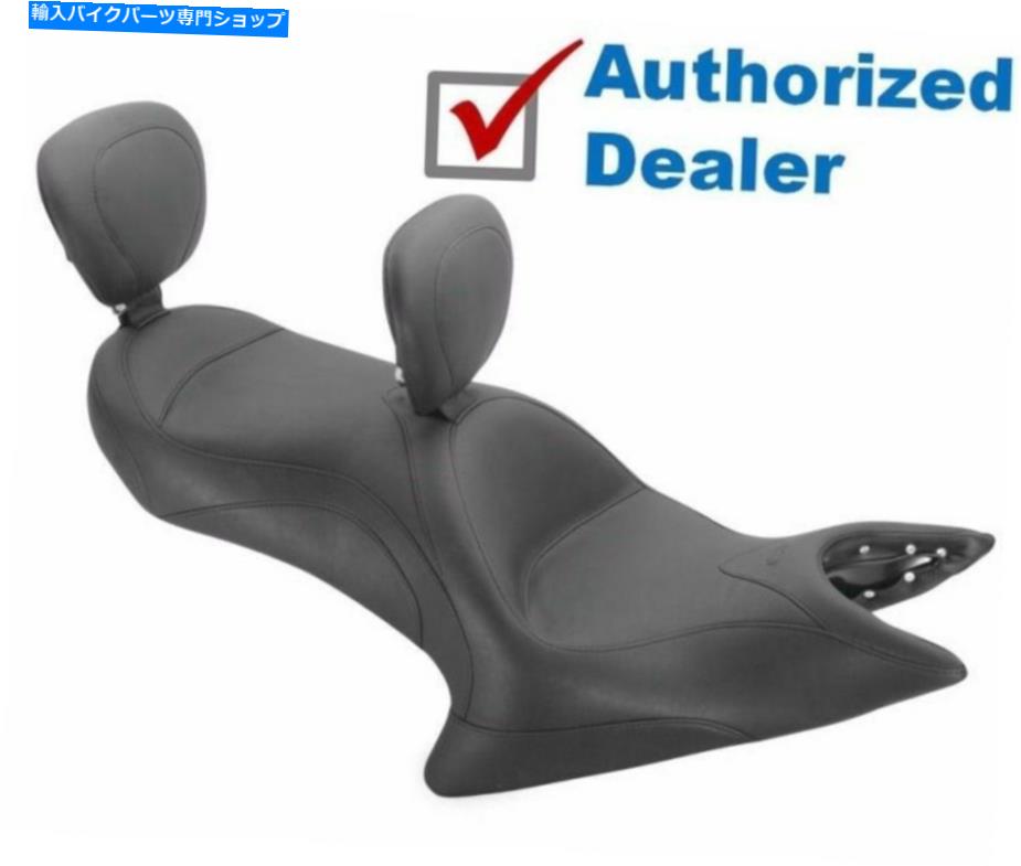 シート マスタングワンピースワイドビンテージツーリング2座席ドライバーの背もたれサドル勝利 Mustang One Piece Wide Vintage Touring 2 up Seat Driver Backrest Saddle Victory【並行輸入品】