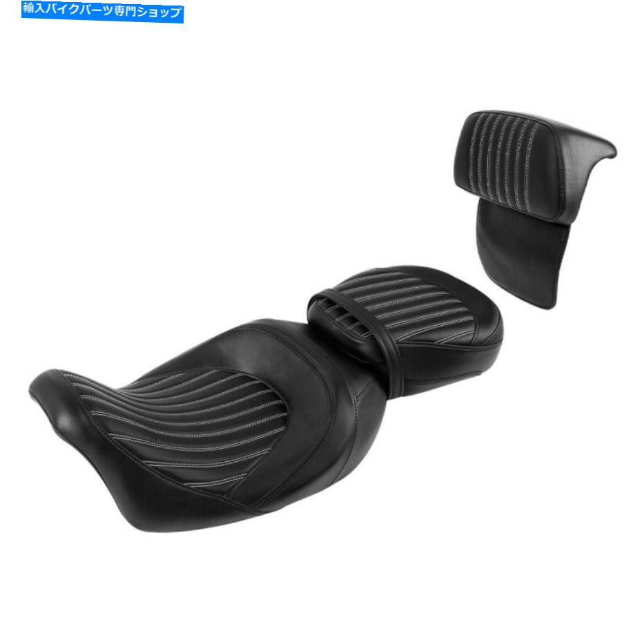 シート ハーレーCVOストリートグライド14-21 2016のためのバックレストパッドフィット Driver Passenger Seat w/ Backrest Pad Fit For Harley CVO Street Glide 14-21 2016【並行輸入品】