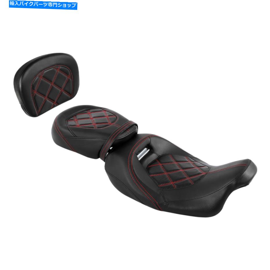 シート ライダーの助手席+背もたれパッドフィットハーレーエレクトロロードグライド2009-2021 Rider Passenger Seat + Backrest Pad Fit For Harley Electra Road Glide 2009-2021【並行輸入品】