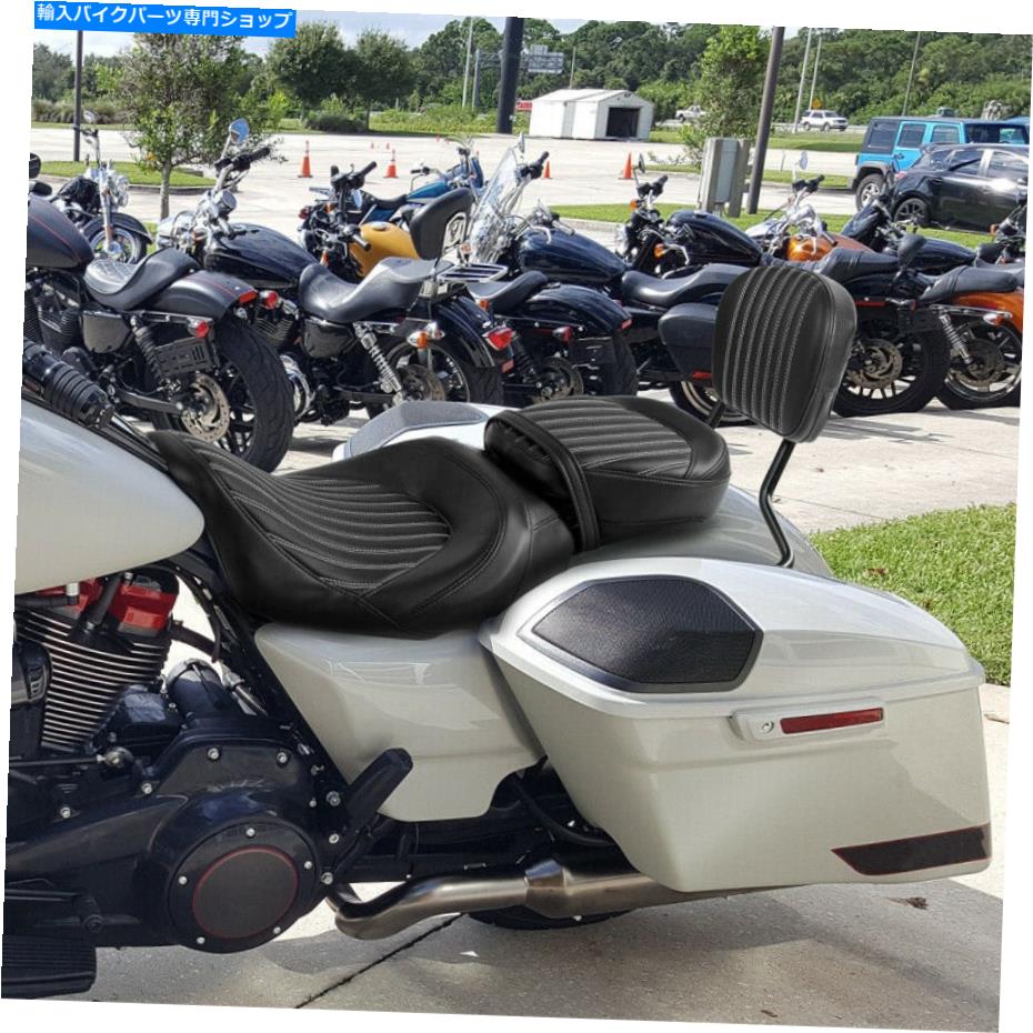 シート ハーレーウルトラ限定FLHTK 09-21のためのバックレストパッドフィット Driver Passenger Seat w/ Backrest Pad Fit For Harley Ultra Limited FLHTK 09-21【並行輸入品】