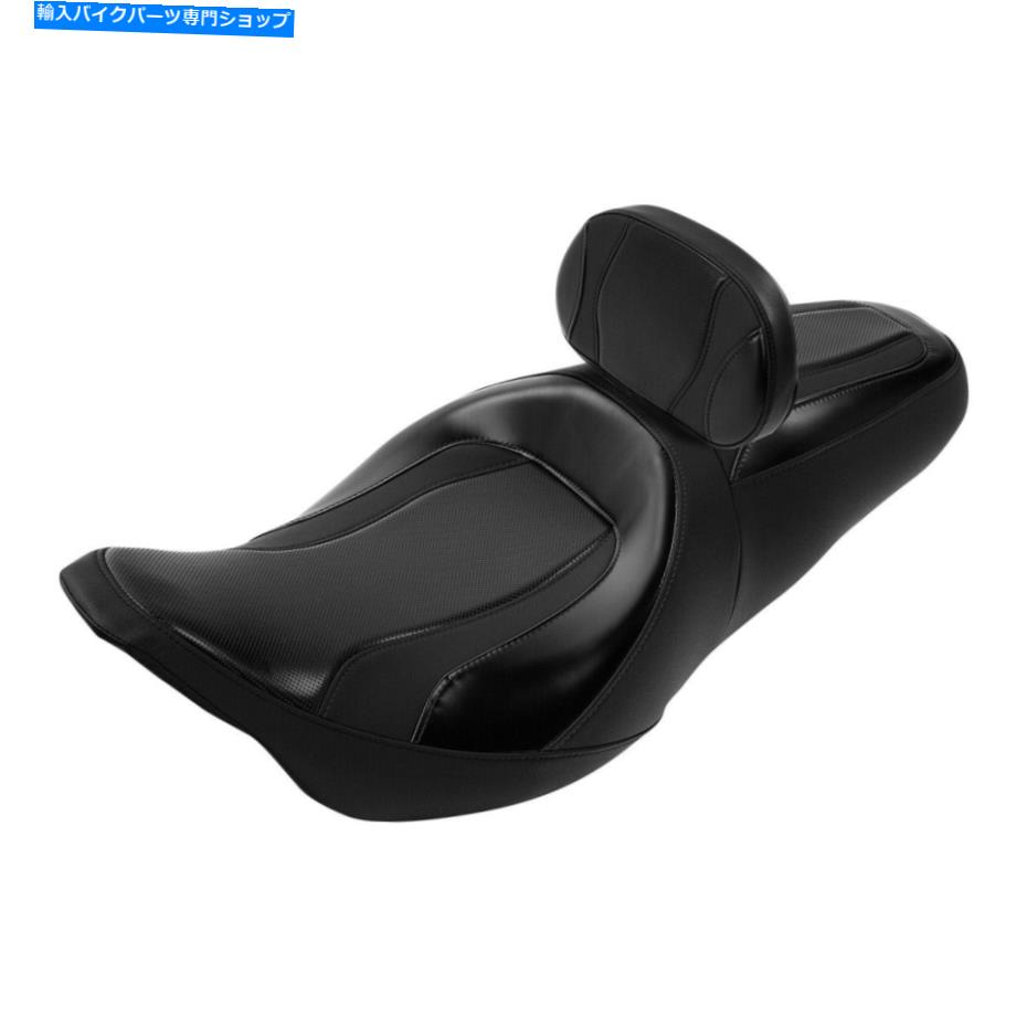 シート ハーレーロードグライド2009-2021のための黒運転席座席＆ライダーの背もたれフィット Black Driver Passenger Seat & Rider Backrest Fit For Harley Road Glide 2009-2021【並行輸入品】