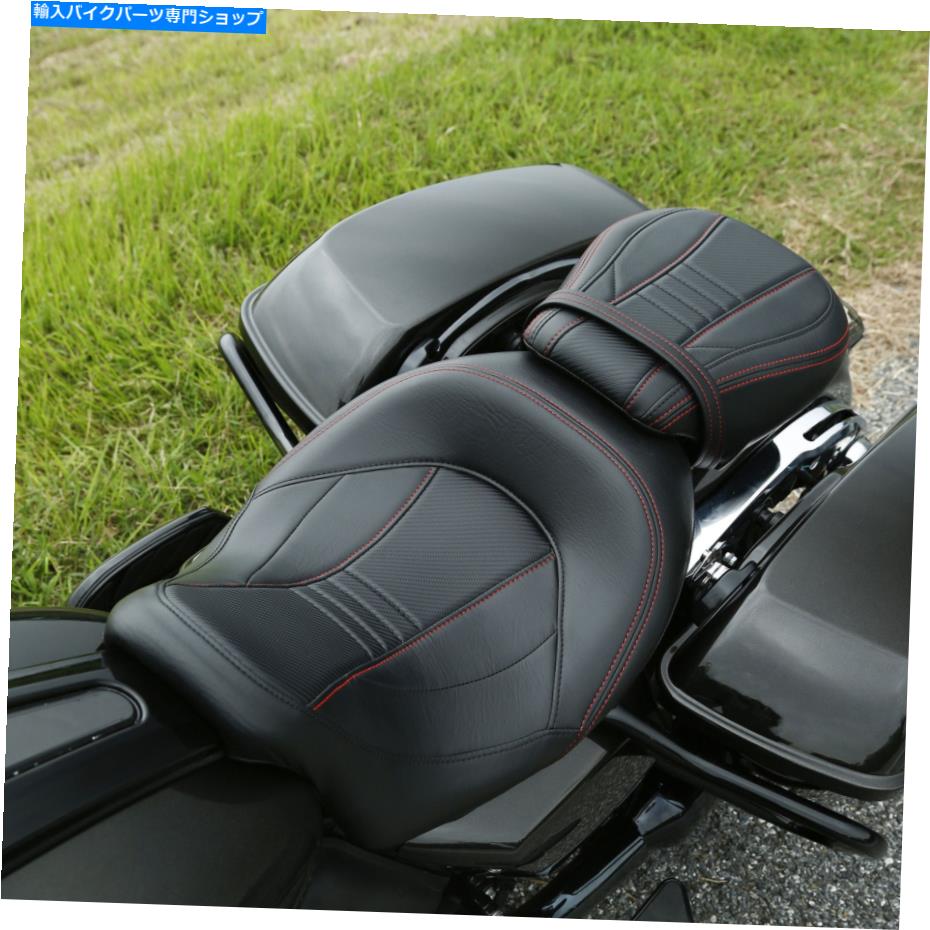 シート ブラックドライバー旅客席ピリオンフィットハーレーツーリングストリートグライド09-20 Black Driver Passenger Seat Pillion Fit For Harley Touring Street Glide 09-20【並行輸入品】
