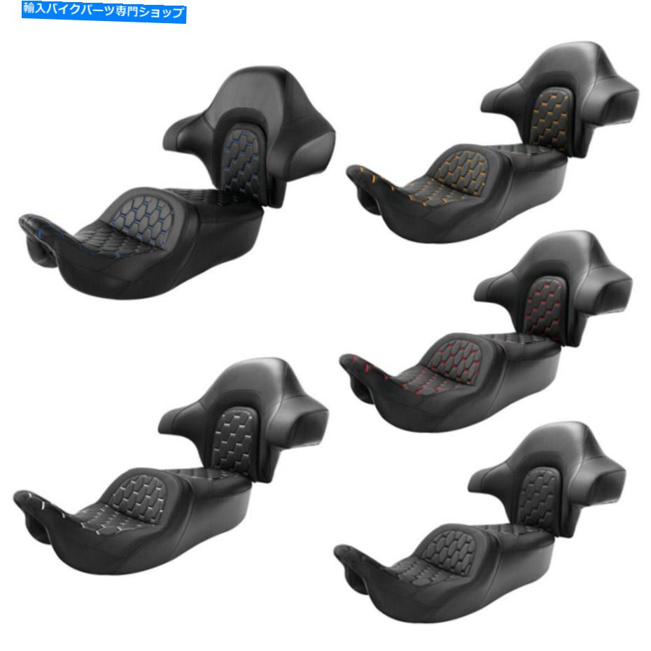 シート 運転席旅客シートキングバックレストフィットハーレーツーリングエレクトラグライド14-21 Driver Passenger Seat King Backrest Fit For Harley Touring Electra Glide 14-21【並行輸入品】