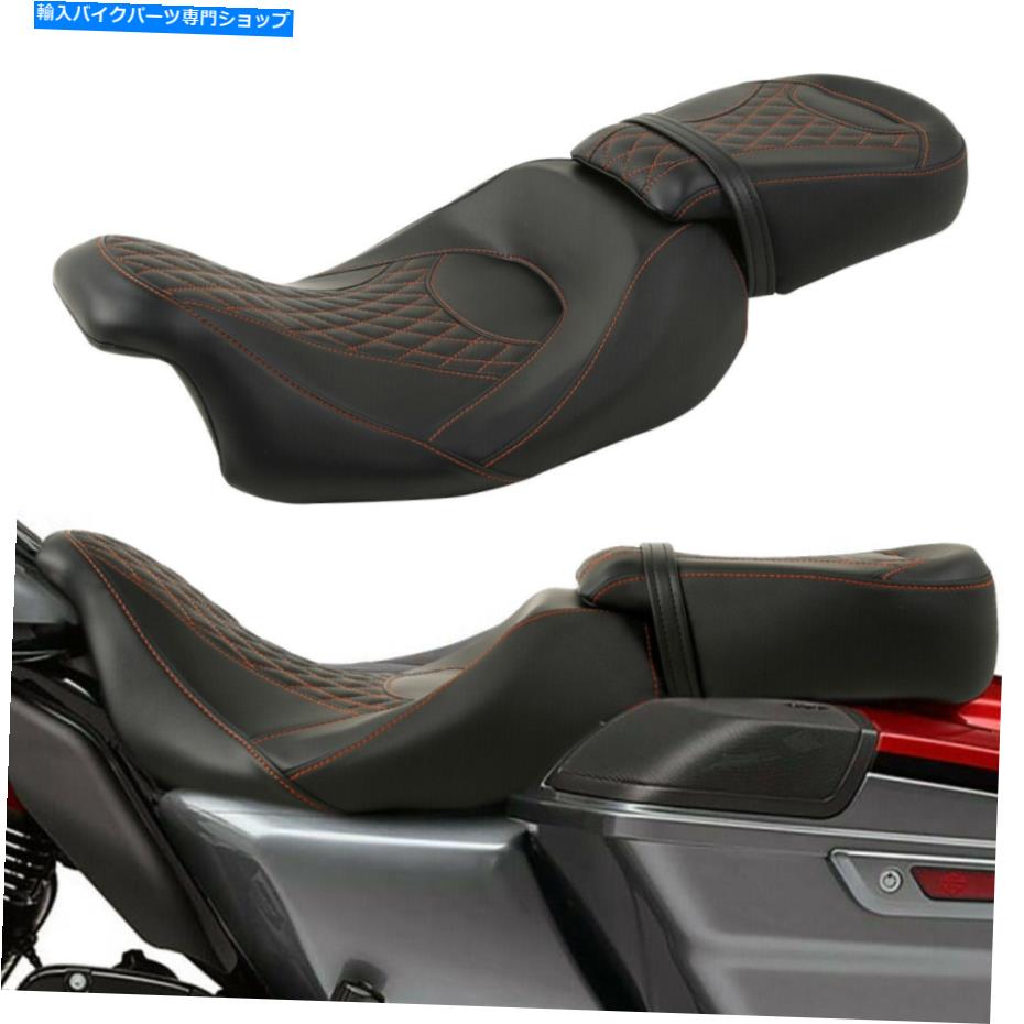 シート ハーレーツーリングロードエレクトラグライド09-21 19のライダードライバーの旅客席フィット Rider Driver Passenger Seat Fit For Harley Touring Road Electra Glide 09-21 19【並行輸入品】
