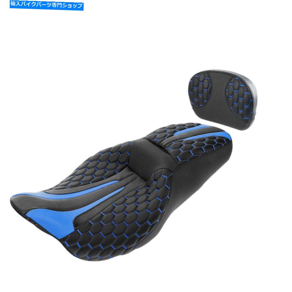 シート ハーレーツーリングモデル2009-2021のための運転席座席座席＆Sissy Bar Padフィット Driver Passenger Seat & Sissy Bar Pad Fit For Harley Touring Models 2009-2021 US【並行輸入品】
