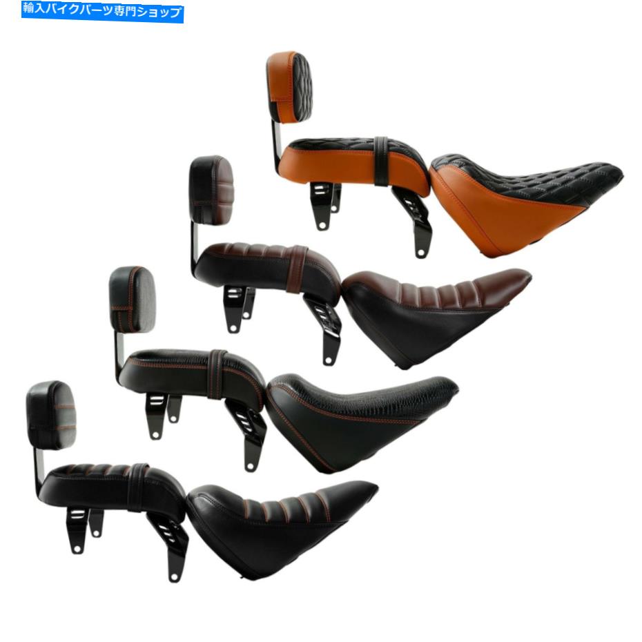 シート インドの2019年2019年から2019年の居住者の座席と背もたれの座席フィット Driver Passenger Seat & Backrest Fit For Indian 2018-2021 2019 Scout Bobber ABS【並行輸入品】