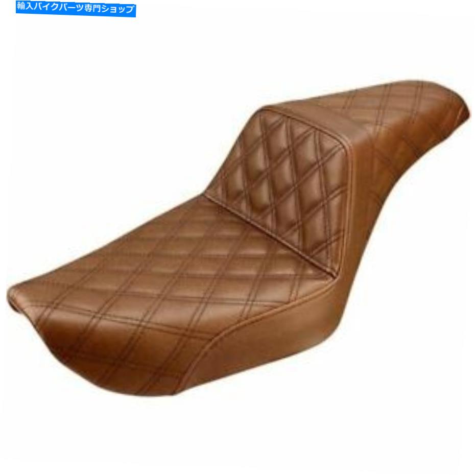 シート Saddlemen格子ステッチステップアップシート - 896-04-175BR. Saddlemen Lattice Stitch Step-Up Seat - 896-04-175BR【並行輸入品】