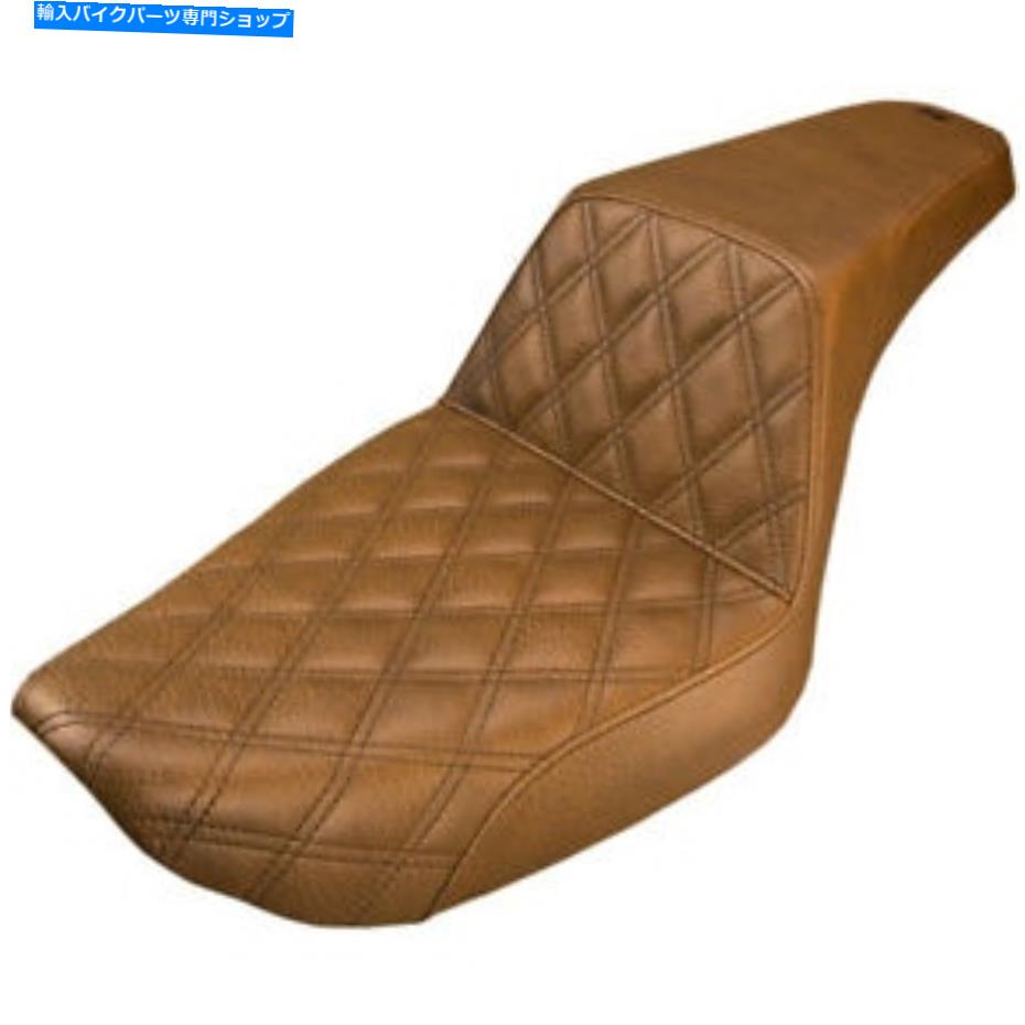 シート サドルメン茶色のフロントラティスステッチステップアップシート1996-2003ハーリーダイナFXD Saddlemen Brown Front Lattice Stitch Step Up Seat 1996-2003 Harley Dyna FXD【並行輸入品】