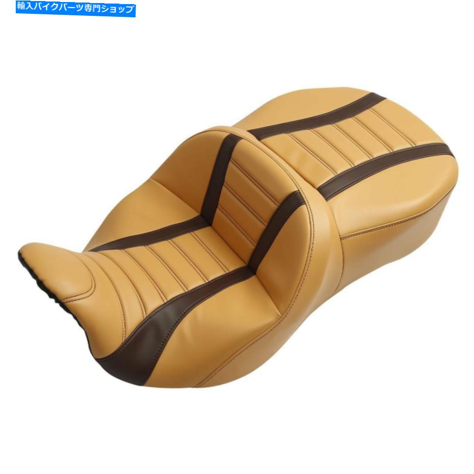 シート ハーレーロードエレクトラグライド2009-2020のための黄色い黒の運転席の助手席フィット Yellow Black Driver Passenger Seat Fit For Harley Road Electra Glide 2009-2020【並行輸入品】