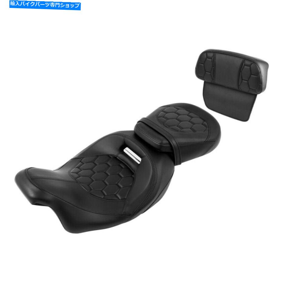 シート ドライバー＆助手席座席w /背もたれのフィットharley touring street Glide 14-21 Driver & Passenger Seat w/ Backrest Fit For Harley Touring Street Glide 14-21【並行輸入品】