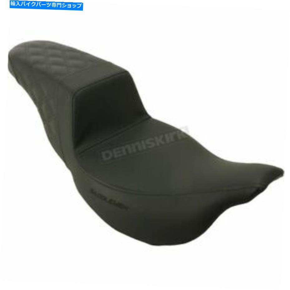 シート サドルメン黒リアラティスステッチステップアップシート - 808-07B-173E Saddlemen Black Rear Lattice Stitched Step Up Seat - 808-07B-173E【並行輸入品】