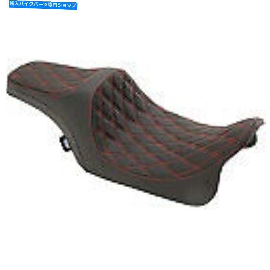 シート 捕食者IIIシート - ダブルダイヤモンド - ビニール - ハーレー用赤ステッチ08-19ツーリング Predator III Seat -Double Diamond - Vinyl - Red Stitch for Harley 08-19 Touring【並行輸入品】｜Us Custom Parts Shop USDM