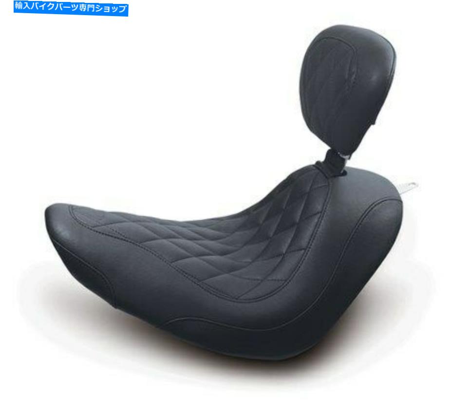 シート マスタングワイドトリプターソロシートW /バックレストダイヤモンドステッチ79738 Mustang Wide Tripper Solo Seat w/ Backrest Diamond Stitched 79738【並行輸入品】