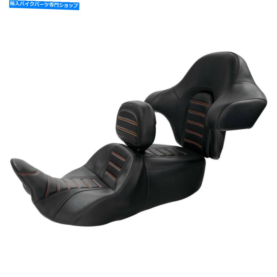 シート ハーレーツーリングストリートグライド14-21のためのワンピースドライバー＆旅客シートパッドフィット One Piece Driver & Passenger Seat Pad Fit For Harley Touring Street Glide 14-21【並行輸入品】