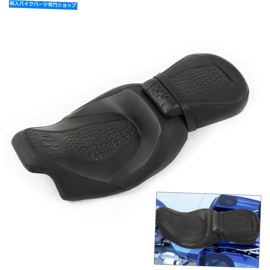 シート ハーレーツーリングロードキングフルストリートグライド09-20のための運転席旅客席フィット Driver Passenger Seat Fit For Harley Touring Road King FLHR Street Glide 09-20【並行輸入品】