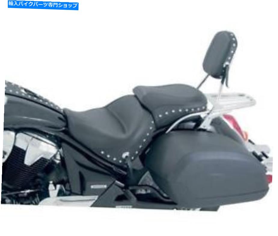 シート マスタング75906ワイドツーリングツーピースシート - スタッド Mustang 75906 Wide Touring Two-Piece Seat - Studded【並行輸入品】