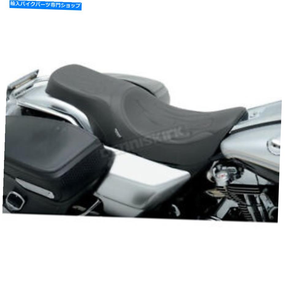 シート ドラッグスペシャリー炎ステッチ捕食者2アップシート - 0801-0369 Drag Specialties Flame Stitched Predator 2-Up Seat - 0801-0369【並行輸入品】