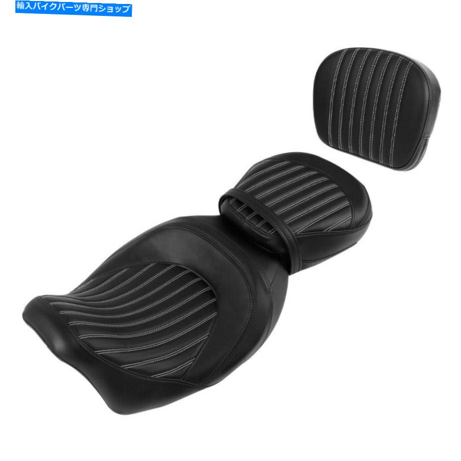 シート ハーレーロードストリートグライド09-21 18 Driver Passenger Seat w/ Backrest Pad Fit For Harley Road Street Glide 09-21 18【並行輸入品】