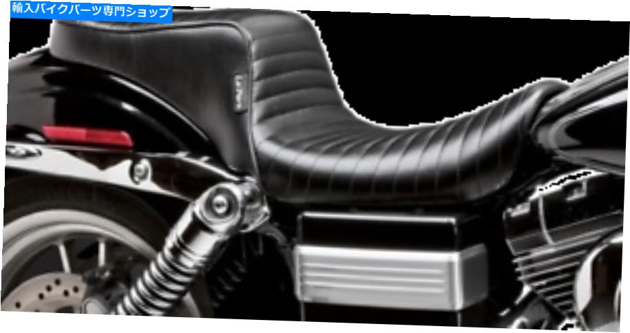 シート ルペラブラックプリーツチェロキーキングクイーンドライバー旅客シートハーリーダイナ06+ Le Pera Black Pleated Cherokee King Queen Driver Passenger Seat Harley Dyna 06+【並行輸入品】