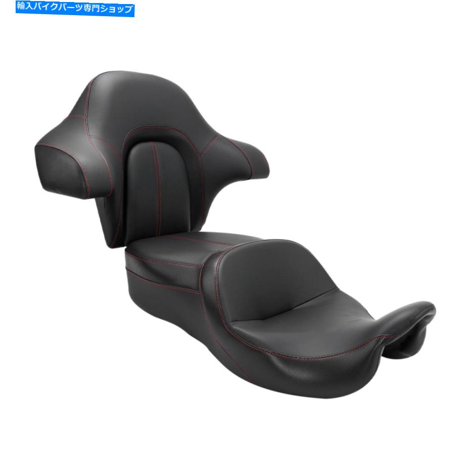 シート ハーレーストリートロードグライド14-21のライダー助手席+リアバックレストパッドフィット Rider Passenger Seat + Rear Backrest Pad Fit For Harley Street Road Glide 14-21【並行輸入品】