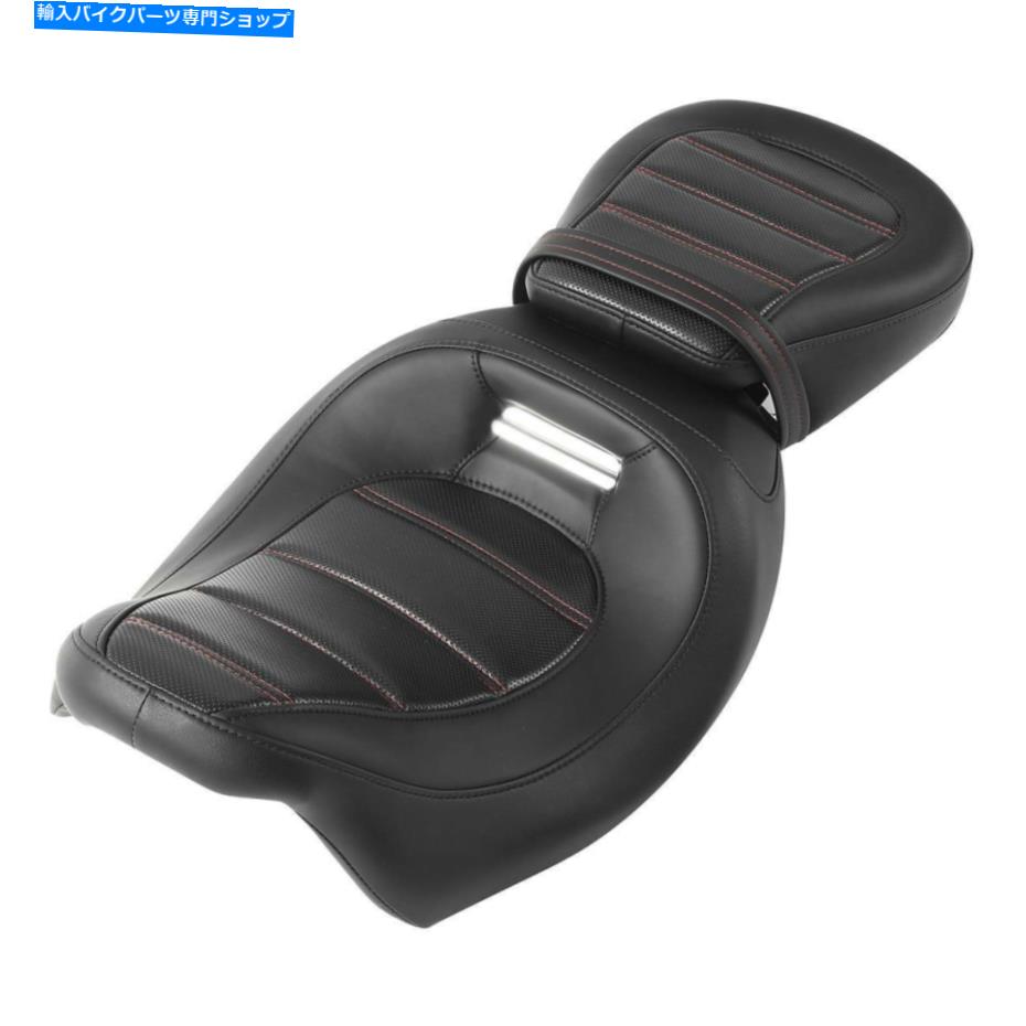 シート ハーレーツーリングロードキング2009-2020のためのドライバーの助手席の赤いステッチフィット Driver Passenger Seat Red Stitching Fit For Harley Touring Road King 2009-2020【並行輸入品】