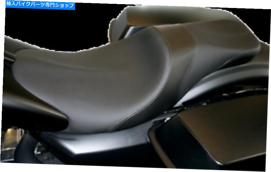 シート ダニーグレー97-07ハーレーツーリングFLHR FLHX用ブラックレザービニール景色シート Danny Gray | Black Leather Vinyl Weekday Seat for 97-07 Harley Touring FLHR FLHX【並行輸入品】 70,556円