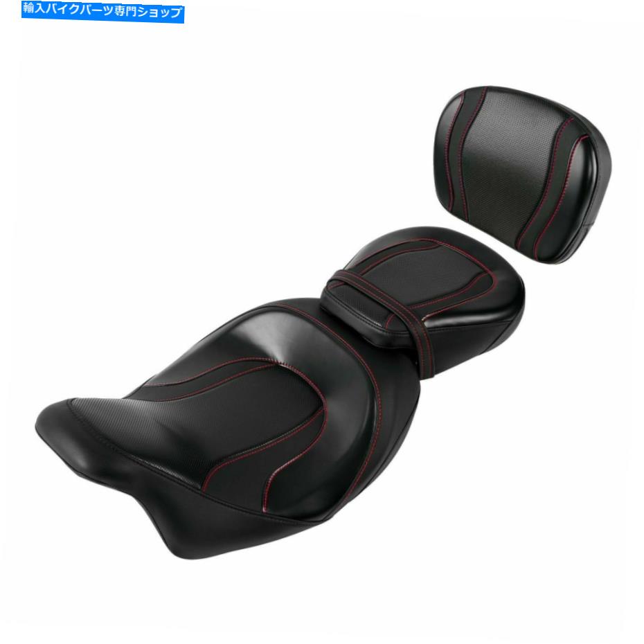 シート ライダードライバー助手席座席w /バックレストフィットハーレーツーリングモデル2009-2021 Rider Driver Passenger Seat W/ Backrest Fit For Harley Touring Models 2009-2021【並行輸入品】