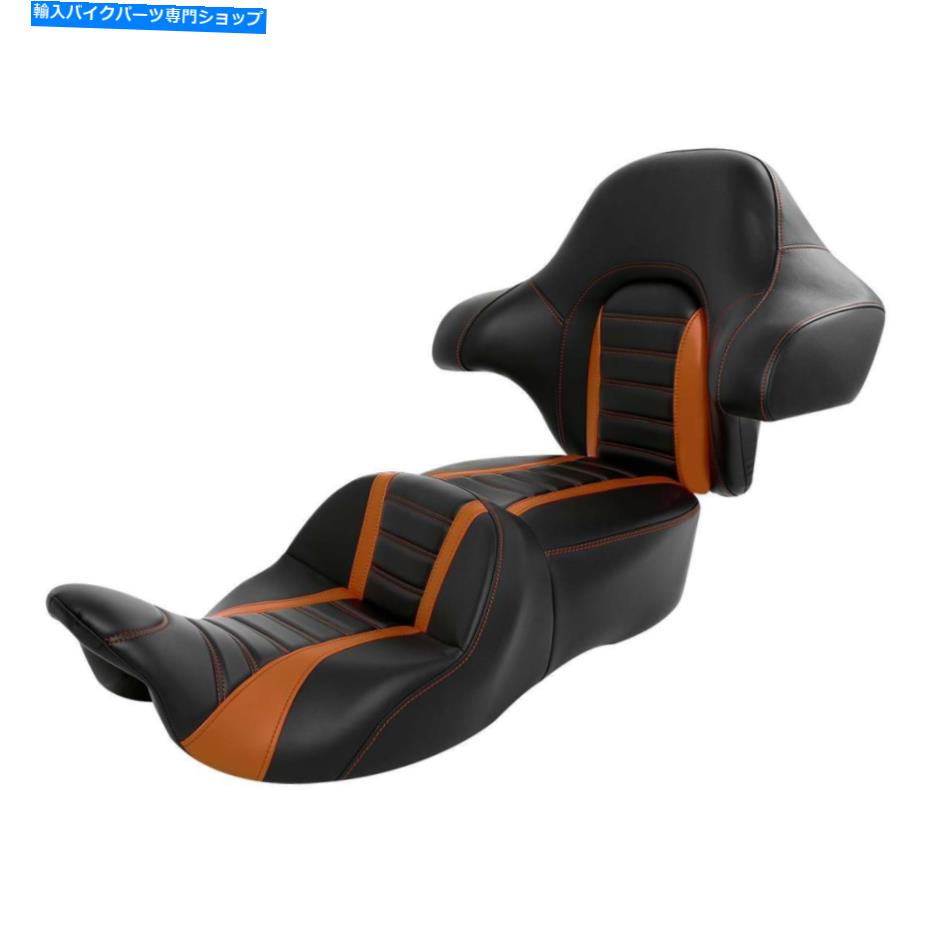 シート 運転席のための運転席座席＆背もたれのハーレーツーリングロードキングロードグライド14-20 Driver Passenger Seat & Backrest For Harley Touring Road King Road Glide 14-20【並行輸入品】
